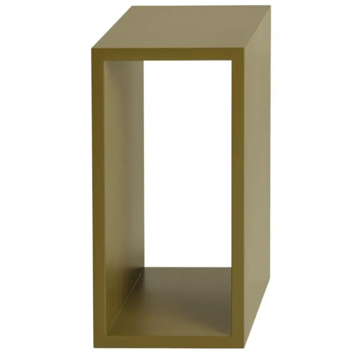 muuto Stacked kast open-Bruin groen-Small Exclusieve Aanbieding