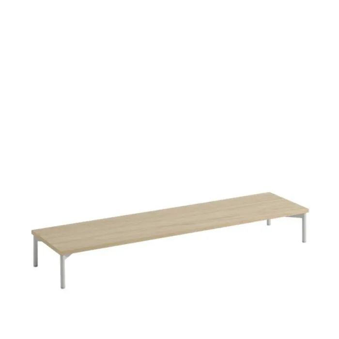 muuto Stacked podium met stalen onderstel-Eiken-131x35 cm Laatste Versie