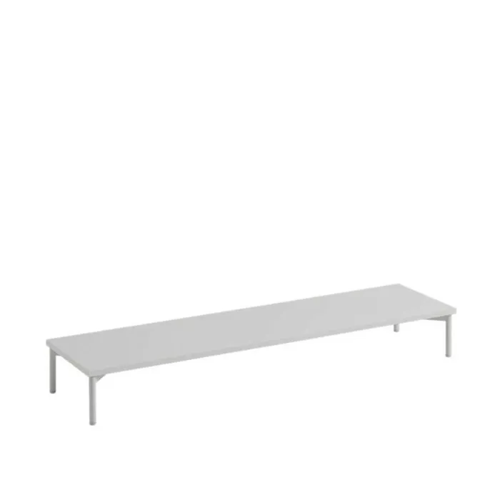 muuto Stacked podium met stalen onderstel-Grijs-131x35 cm Nu Kopen