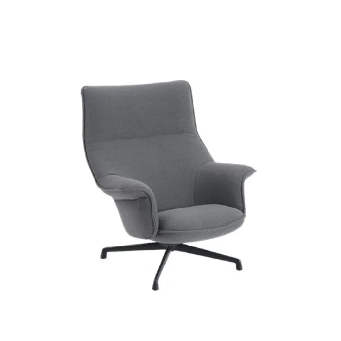 Beperkt Aanbod muuto Doze Loungestoel swivel frame-Ocean 80-Anthracite black