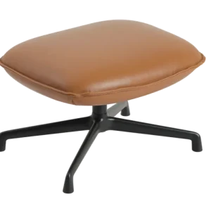 muuto Doze Ottoman swivel base anthracite black onderstel-Refine leahter cognac-Anthracite black Koop Online