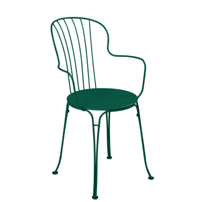 Fermob Opéra+ tuinstoel met armleuning-Cedar Green Bestel Nu