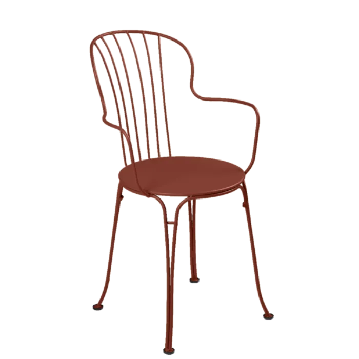 Laatste Kans Fermob Opéra+ tuinstoel met armleuning-Red Ochre