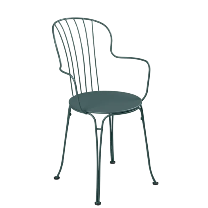Flitsaanbieding Fermob Opéra+ tuinstoel met armleuning-Storm Grey