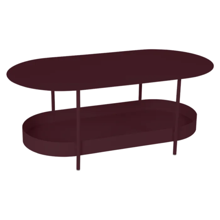 Dagaanbieding Fermob Salsa Low salontafel-Black Cherry