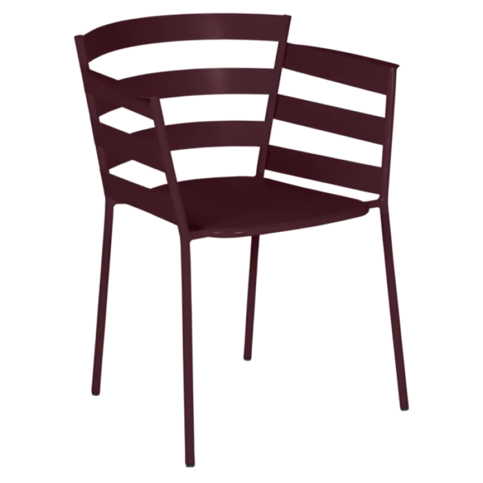 Bestel Nu Fermob Rythmic tuinstoel met armleuning-Black Cherry