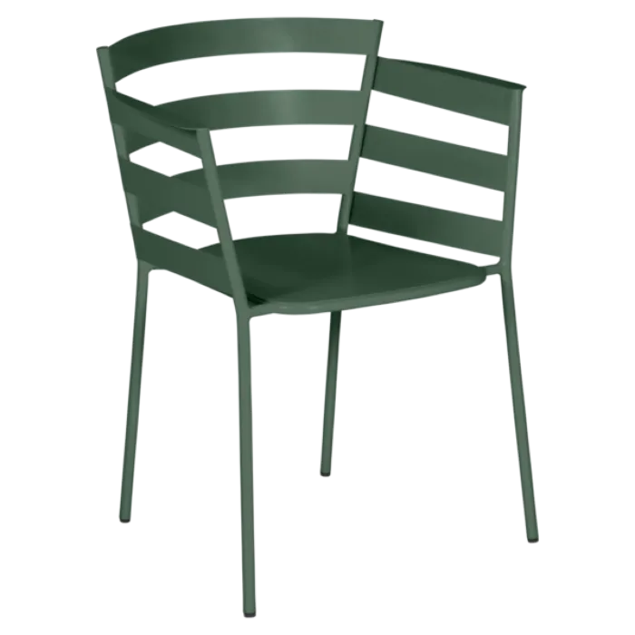 Beperkte Voorraad Fermob Rythmic tuinstoel met armleuning-Cedar Green