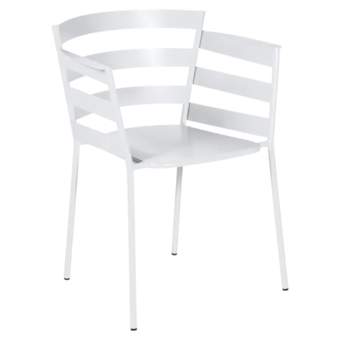 Beperkt Aanbod Fermob Rythmic tuinstoel met armleuning-Cotton white