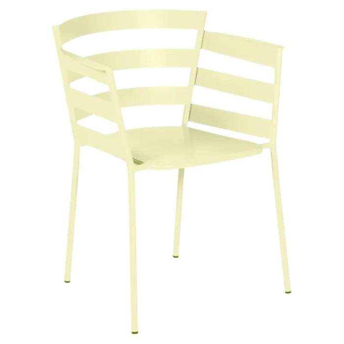 Lage Kosten Fermob Rythmic tuinstoel met armleuning-Frosted Lemon