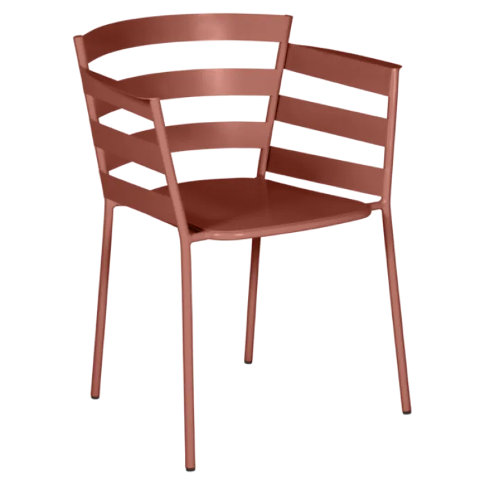 Veilige Betaling Fermob Rythmic tuinstoel met armleuning-Red Ochre