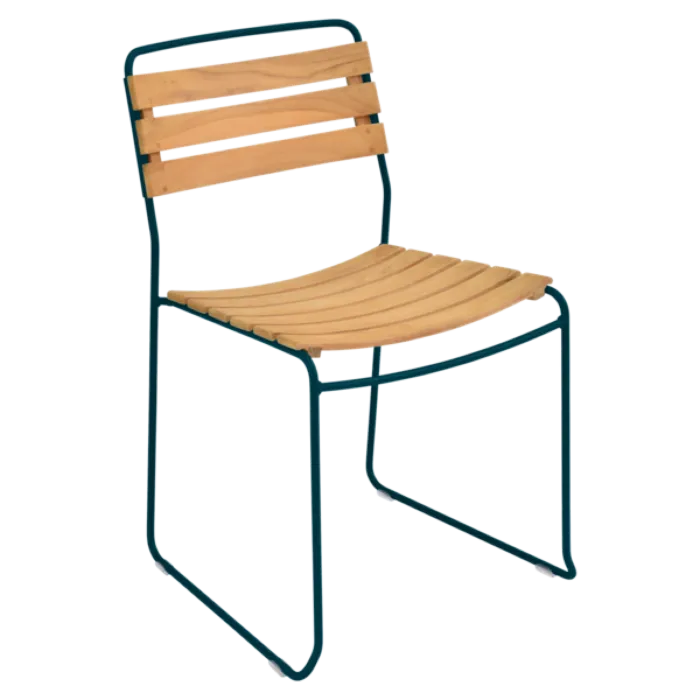 Lage Kosten Fermob Surprising Teak tuinstoel-Acapulco Blue