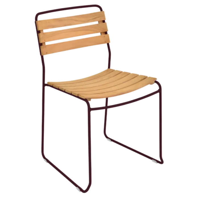 Fermob Surprising Teak tuinstoel-Black Cherry Seizoensaanbieding