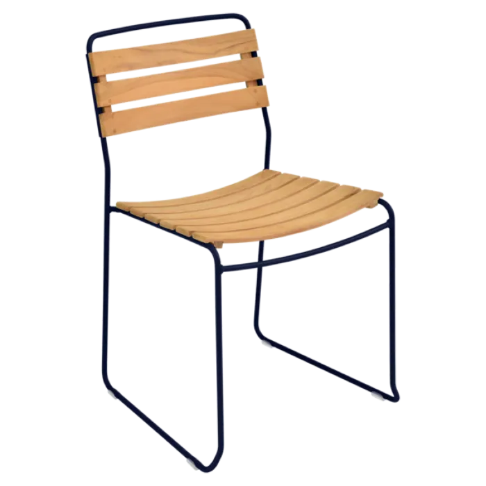 Gereduceerde Prijs Fermob Surprising Teak tuinstoel-Deep Blue