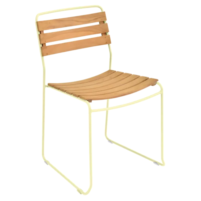Fermob Surprising Teak tuinstoel-Frosted Lemon Dagaanbieding