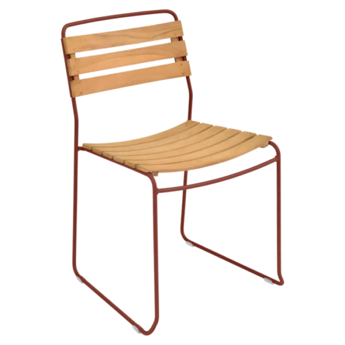 Rechtstreeks Van De Fabrikant Fermob Surprising Teak tuinstoel-Red Ochre