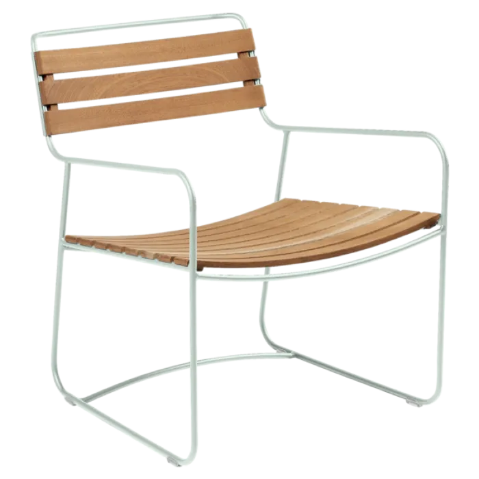Veilige Betaling Fermob Surprising Low Teak fauteuil-Ice Mint