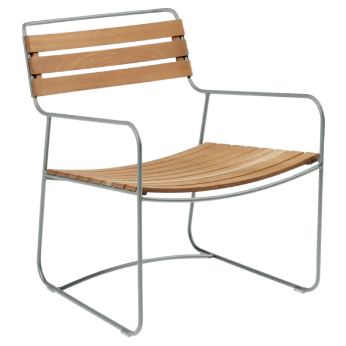 Weekendaanbieding Fermob Surprising Low Teak fauteuil-Lapilli Grey