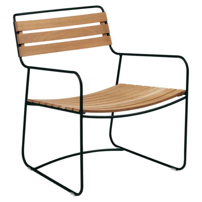 Weekendaanbieding Fermob Surprising Low Teak fauteuil-Liquorice