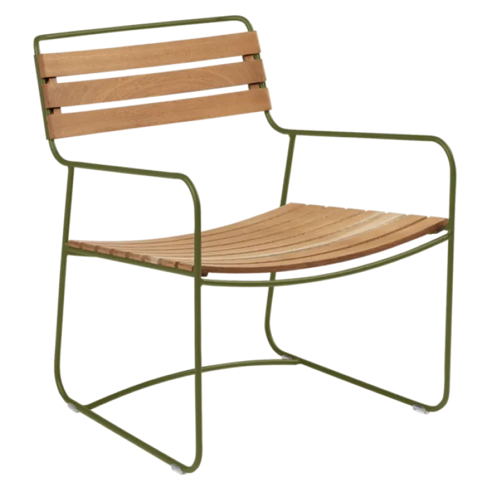 Fermob Surprising Low Teak fauteuil-Pesto Meest Verkocht