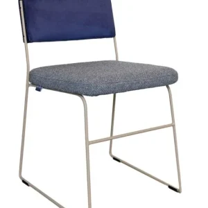 Actieprijs NOGA design Lima eetkamerstoel-Blauw-grijs-Taupe