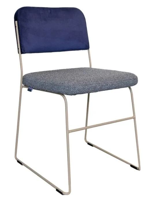 Actieprijs NOGA design Lima eetkamerstoel-Blauw-grijs-Taupe
