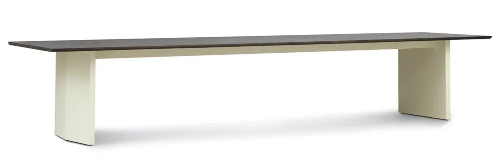 Direct Beschikbaar Normann Copenhagen Panel tafel-Cream/Dark Brown-100x420 cm