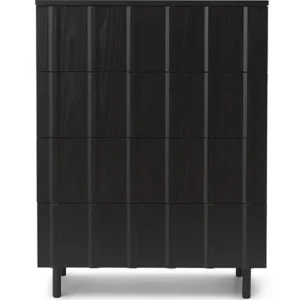Laatste Versie Normann Copenhagen Rib kast - hoog-Soft black