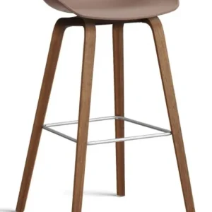 Meest Verkocht HAY About a Stool AAS32 barkruk Walnoot onderstel + viltdopjes -Zithoogte 75 cm-Soft Brick OUTLET