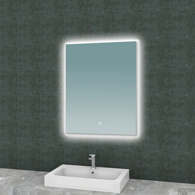 Direct Beschikbaar Badkamerspiegel BWS Luc Rechthoek Inclusief LED Verlichting Backlight 60 cm
