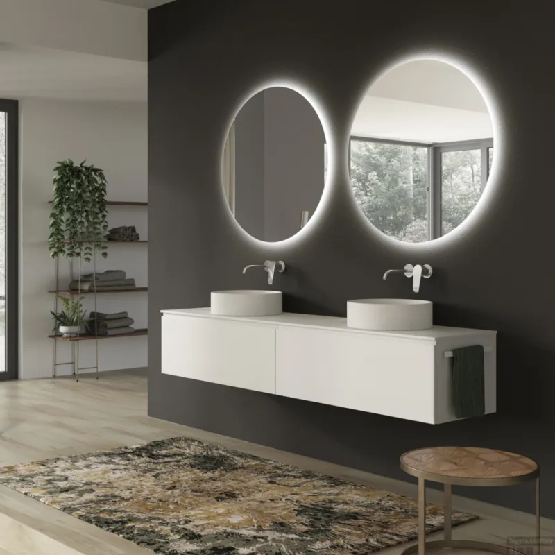Ronde Badkamerspiegel Xenz Salo met Rondom Ledverlichting 60 cm Meest Verkocht
