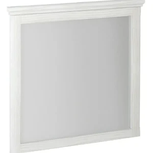 Spiegel met Houten Frame Sapho Cross Wit Hout 70x80 cm Speciale Aanbieding