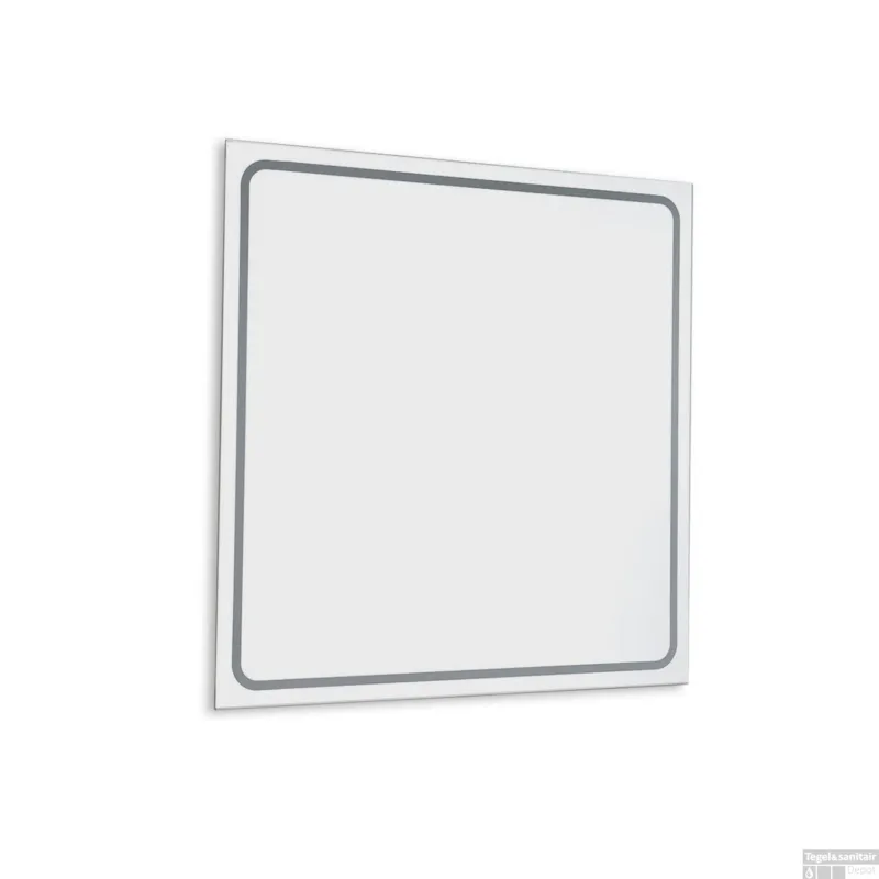 Badkamerspiegel Sapho Gemini II 90x90 cm LED-Strips Weekendaanbieding