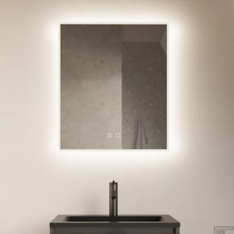 Spiegel Gliss Design Style Framework 11 mm LED Verlichting Met Spiegelverwarming 90cm Betrouwbaar