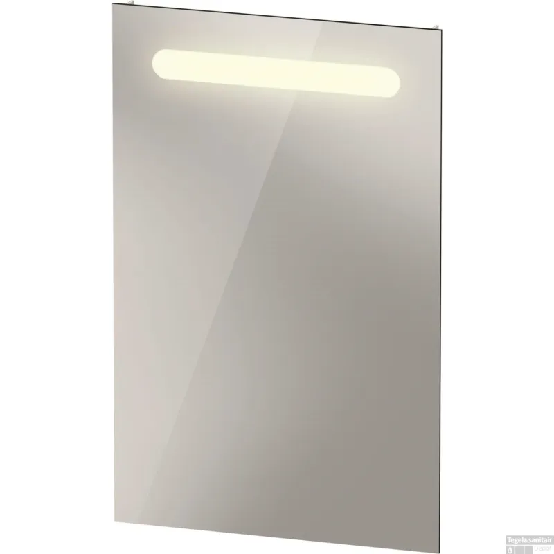 Spiegel Duravit No.1 Met Horizontale LED Verlichting 45x3.5x70cm Mat Wit Korting