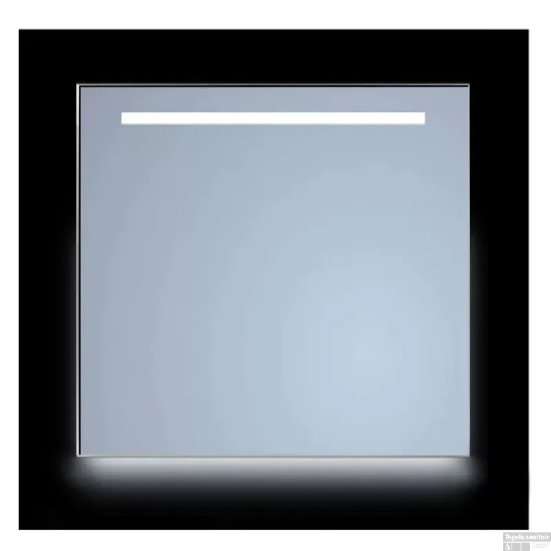 Weekendaanbieding Spiegel Sanicare Q-Mirrors 60x70 cm Rechthoek Met Aan De Bovenkant & Onderzijde LED Cold White, Omlijsting Aluminium incl. ophangmateriaal Met Afstandsbediening