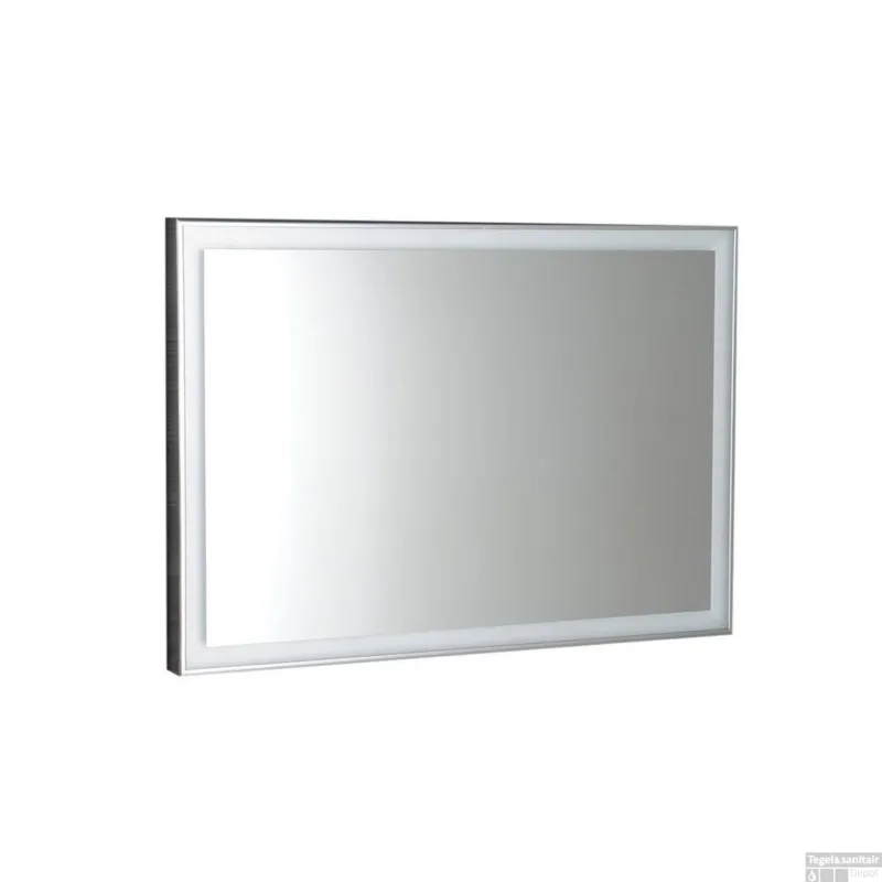 Hete Deal Badkamerspiegel Sapho Luminar 90.3x50.3 cm LED-Verlichting Frame Chroom