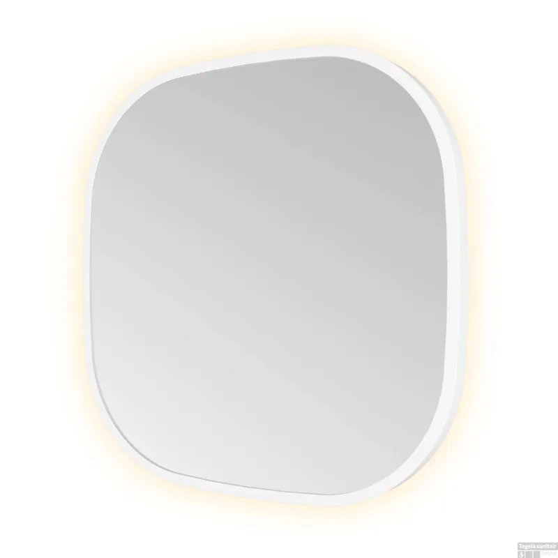 Nieuw Spiegel Hotbath &MORE 40x40 cm LED-Verlichting Deens Ovaal Mat Wit