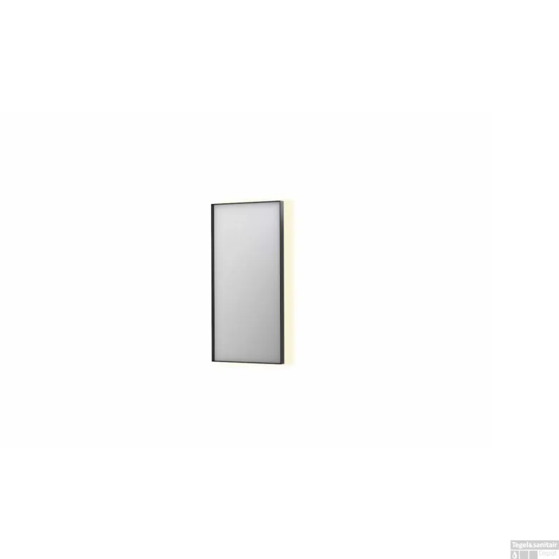 Beste Prijs Spiegel INK SP32 40x4x80 cm Incl. Indirect LED-Verlichting Rondom en Spiegelverwarming Geborsteld Metal Black