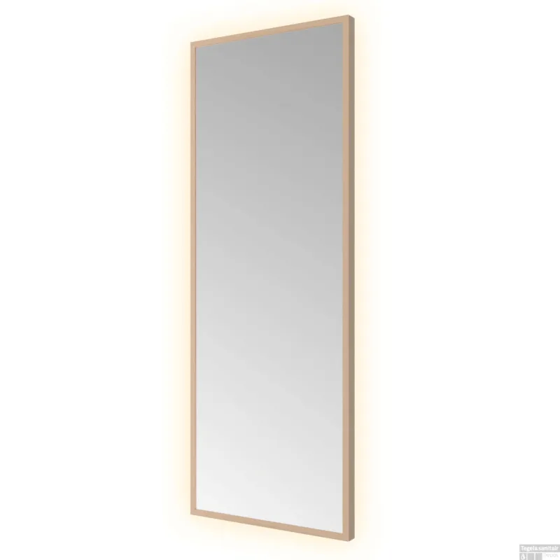 Spiegel Hotbath &MORE 80x30 cm LED-Verlichting Rechthoek Geborsteld Koper PVD Favoriet