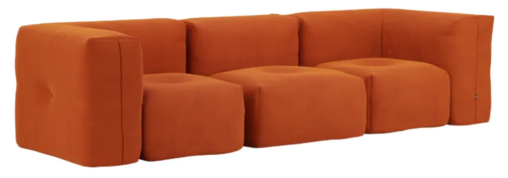 Sackit Soft Indoor 3-zits bank - met armleuningen-Orange Jaquard Seizoensaanbieding