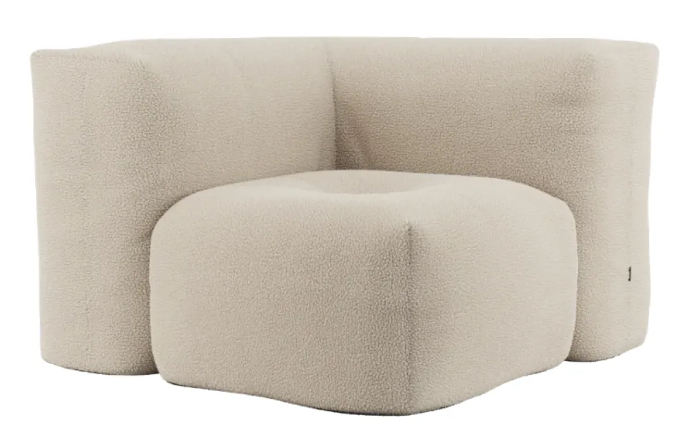 Sackit Soft Indoor hoekelement-Teddy Beige Superprijs