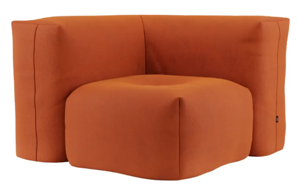Sackit Soft Indoor hoekelement-Orange Jaquard Finale Uitverkoop