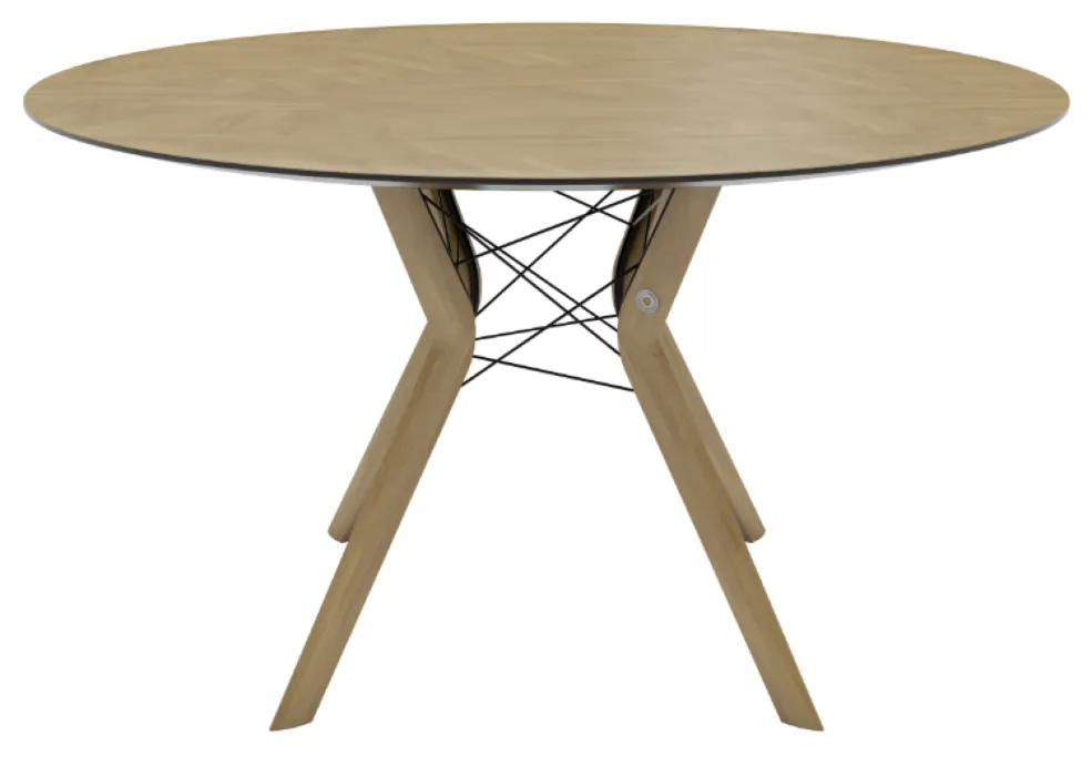 Mobitec Eclipse T0400 eettafel-Naturel Eiken-∅ 135 cm Gereduceerde Prijs