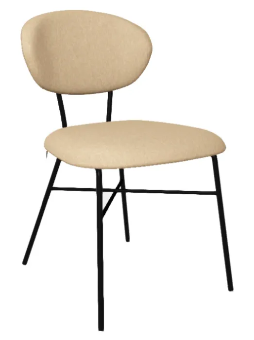 Mobitec Toro C0310 eetkamerstoel - zwart onderstel-Hip Hop Beige Flitsaanbieding