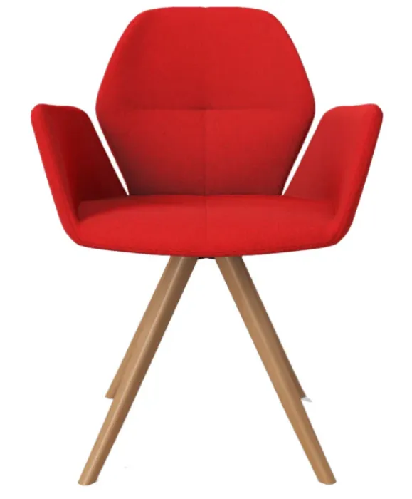 Mobitec Mood 95 M0912 eetkamerstoel - beuken onderstel-Hip Hop Red Shop Nu