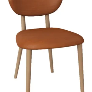 Mobitec Toro C0110 eetkamerstoel - beuken onderstel -Genova Cognac Hete Deal