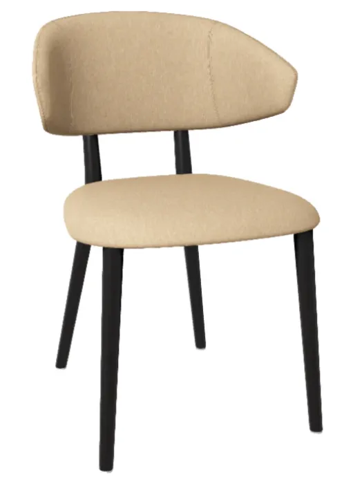 Mobitec Toro C0212 eetkamerstoel - zwart eiken onderstel-Hip Hop Beige Laatste Versie