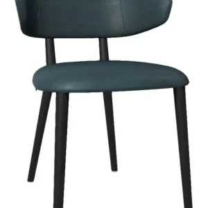 Speciale Aanbieding Mobitec Toro C0212 eetkamerstoel - zwart eiken onderstel-Genova Petrol