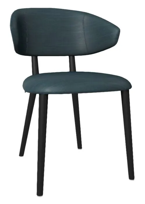 Speciale Aanbieding Mobitec Toro C0212 eetkamerstoel - zwart eiken onderstel-Genova Petrol