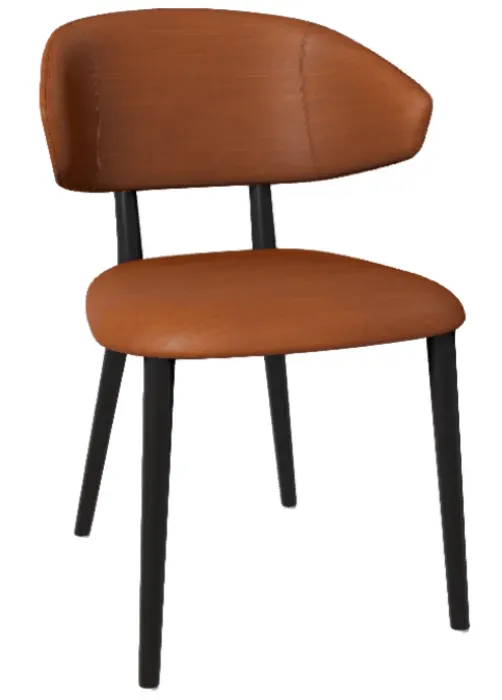 Express Levering Mobitec Toro C0212 eetkamerstoel - zwart eiken onderstel-Genova Cognac